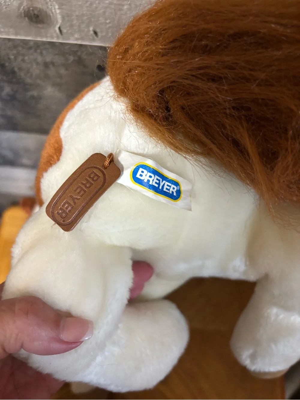 Vintage Breyer 2004 Large Lying Paint Pony/ Pinto Horse Stuffed Plush 22”
